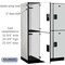 Salsbury Industries 2 Tier Designer Locker, 54"Wx76"Hx24"D, 6 Door, Gray 18-22364GRY - alternate 6